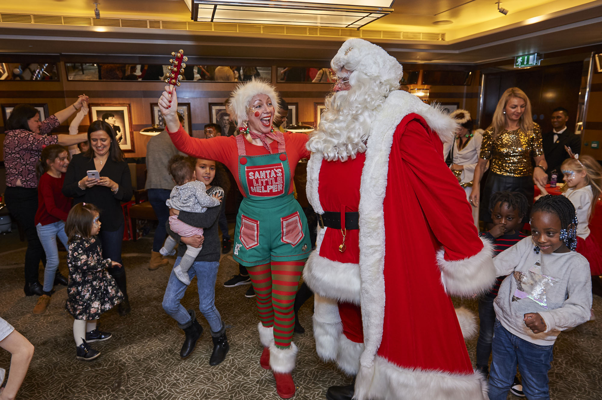 Festive performers spreading cheer
