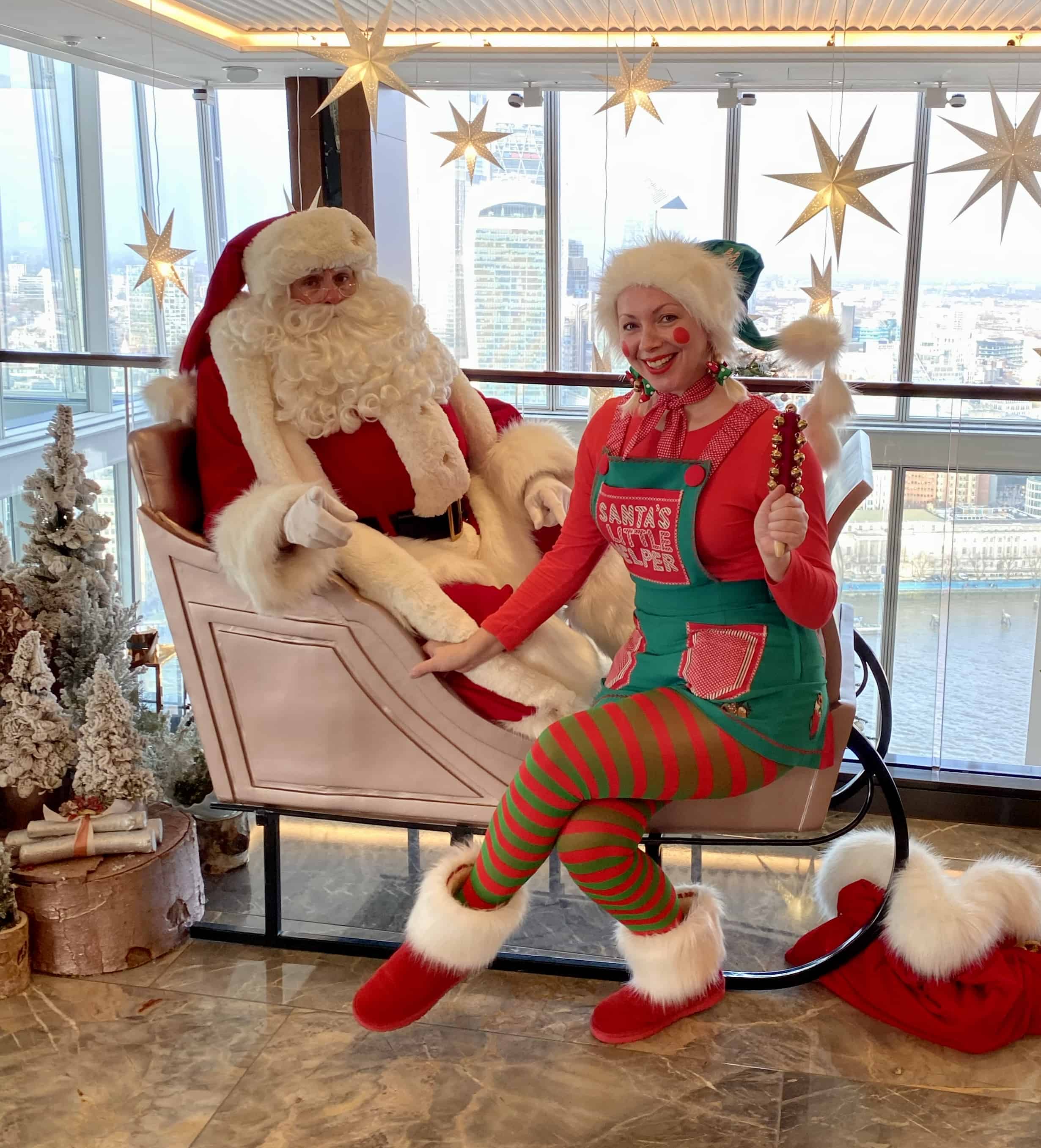Christmas characters creating magical moments